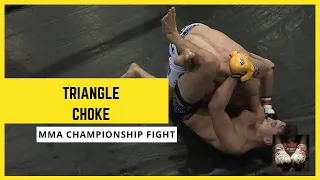 MMA Fighter Executes Triangle Choke