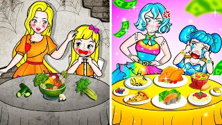 [🐾paper dolls🐾] Rapunzel Mother and Daughter Poor Family | Poor vs Rich Rapunzel Compilation 놀이 종이