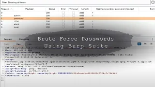 How To Brute Force Passwords Using Burp Suite?