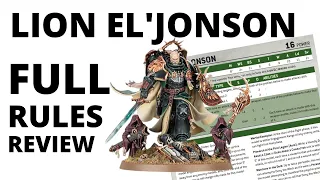 How Strong is Lion El'Jonson in Warhammer 40K? Full Datasheet Review!