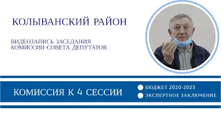 Комиссия перед 4 сессией Совета депутатов Колыванского района 22/12/2020