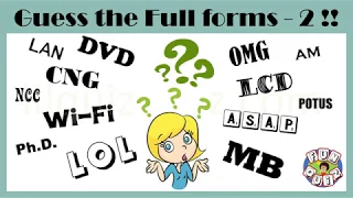 English Quiz | GK Questions | Abbreviations