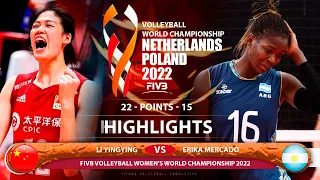 Li Yingying vs Erika Mercado | China vs Argentina | Highlights | World Championship 2022 (HD)