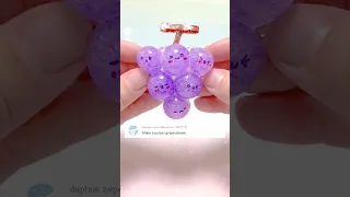 🐸개구리알로 귀여운 포도🍇말랑이 만들기✨- Cute Grape Squishy DIY with Orbeez and Nano Tape#밍투데이#테이프풍선