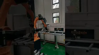 Robot auto aluminium window production line #shorts