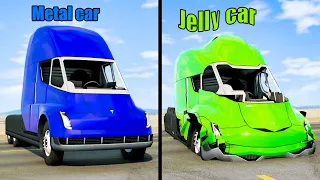 Jelly Car vs Metal Car #3 - Beamng drive