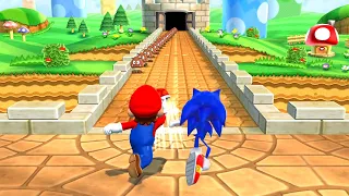 Mario Party 9 Step It Up - Mario vs Sonic vs Rosalina vs Peach (Master CPU)
