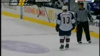 Vyacheslav Kozlov (ATL) vs. Vesa Toskala (TOR) Shootout October 23, 2007