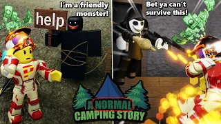 ROBLOX a NORMAL Camping Story! Or is it? Should I Trust a Friendly Monster?!