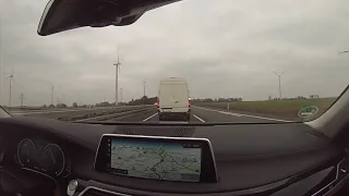 BMW 7 740xD Driving Fast on the German Autobahn 250km/h