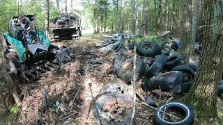 Cleaning up a tire dump