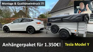 Montage Anhängerkupplung am Tesla Model Y für 1.350€. Was taugt dieses Zubehör am Familien - Tesla?