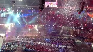 London 2012 Closing Ceremony Fireworks Inside the Olympic Park