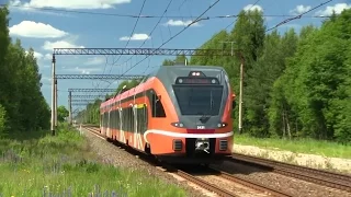 Штадлерский дизель-поезд 2431 на о.п. Мустйыэ / Stadler DMU 2431 passing Mustjõe stop