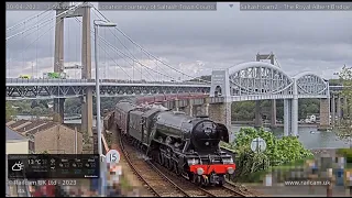 The flying Scotsman passing saltash Railcam