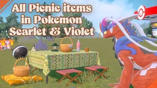 ✨ All Picnic Items / Decorations in Pokemon Scarlet and Violet 🍇🍊