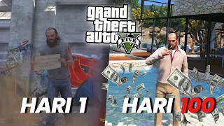 100 HARI DI GTA 5 TAPI DARI GEMBEL SAMPE JADI SULTAN !!! GTA 5 MOD