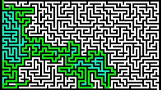 Maze solving with wall follower algorithm [right-hand rule]