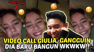 Giulia Baru Bangun, Aku Langsung Video Call !! WKWKWK - Ome.TV Internasional