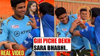 Sara Tendulkar Not Happy & Arjun Laughing When Ishan Kishan Slapped Shubhman Gill Before GT vs MI ||