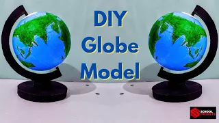 How To Make A Globe Model For School Project / DIY Globe Model For School Exhibition