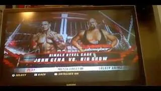 wwe 12 ppv sims No Way Out wii John Cena vs Big Show Steel Cage