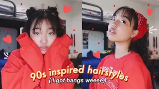 cute ‘n' easy 90s inspired hairstyles 💐 (bangs friendly)