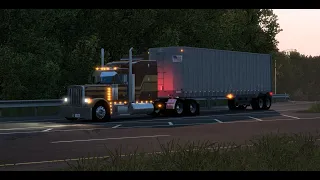 American Truck Simulator Blue line modding Peterbilt 379, Smartys peerless chip van