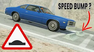 BeamNG Drive - Cars vs Strange Speed Bumps (High Speed)
