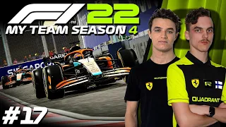 VAIKEUKSIEN YÖ SINGAPORESSA! - F1 22 My Team Suomi S4 #17 (Singapore GP)