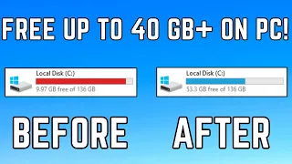 How to FREE Up Disk Space on Windows 11, 10, 8 or 7! More than 40GB+!