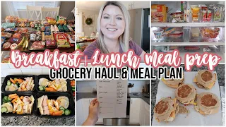 MEAL PREP BREAKFAST AND LUNCH | WEEKLY GROCERY HAUL AND MEAL PLAN | FRIDGE RESTOCK