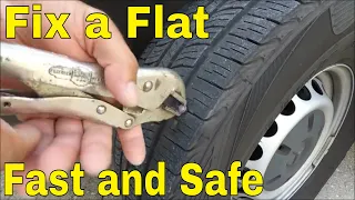 DIY How to Fix a Flat Tire  Puncture Repair Easy Fast and Safe diy