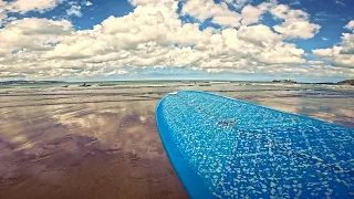 Cornwall Busy Summer Waves at Godrevy Beach, 04.5.24, LongBoard Sessions, Small Wave Days...........