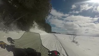 Mackinac Island Ice Bridge to town ride 2019