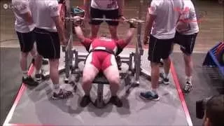 Brady Stewart Presses 733 lbs (332.5 kilos) at the 2015 IPF Bench Press Championships (all attempts)