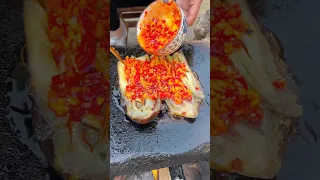 Chinese Burger Slate Grilled Eggplant