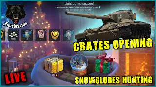 World Of Tanks Blitz |||  2021 Christmas tales event | Crates opening - Snowglobes hunting