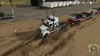 Farming Simulator 19  - Assembling a Triple Road Train Loaded with Dollies.