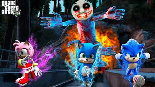 FAMILIA SONIC SOBREVIVENDO AO THOMAS.EXE DO MAL no GTA 5