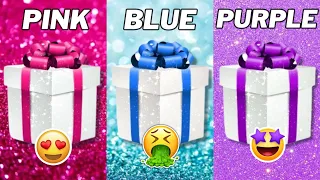 CHOOSE YOUR GIFT💝🎁 | PINK, BLUE, PURPLE💗💙💜 | #3giftbox #wouldyourather #pickonekickone