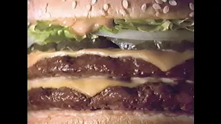 Double Supreme Burger at Burger King Commercial from 1997