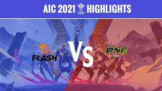 Highlights: Team Flash vs ONE Team Esports | AIC 2021 Group Stage Day 6