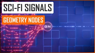 Procedural Sci-fi Signals Animation in Geometry nodes - Blender tutorial ENG