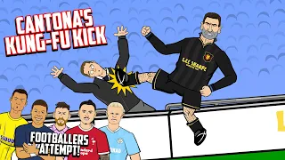 💥ERIC CANTONA KUNG-FU KICK CHALLENGE💥 Footballers Attempt (Frontmen 7.6)