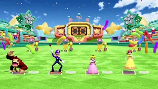 Mario Party Superstars Minigames - Donkey Kong Vs Waluigi Vs Peach Vs Daisy (Master Difficulty)