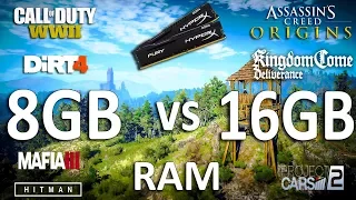 8GB vs 16GB RAM Test in New 7 Games