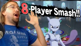 MAX REACTS: 8 Player Smash, Mew-Two & More (Smash Bros 4 Wii-U)