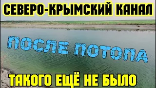 СЕВЕРО-КРЫМСКИЙ канал ПОСЛЕ ПОТОПА.Такого ещё НЕ БЫЛО.ПЕРЕКРЫЛИ воду из Биюк-Карасу в СКК.Почему?