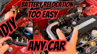 Acura Integra Battery Relocation the EASY WAY & NO MORE OVERHEATING